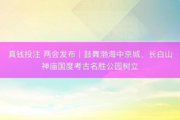 真钱投注 两会发布｜鼓舞渤海中京城、长白山神庙国度考古名胜公园树立