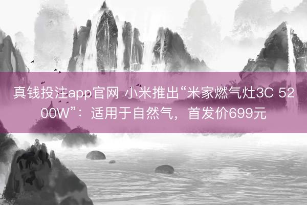 真钱投注app官网 小米推出“米家燃气灶3C 5200W”：适用于自然气，首发价699元