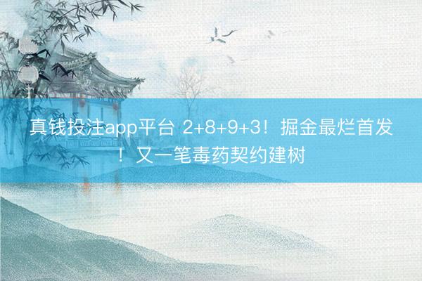 真钱投注app平台 2+8+9+3！掘金最烂首发！又一笔毒药契约建树